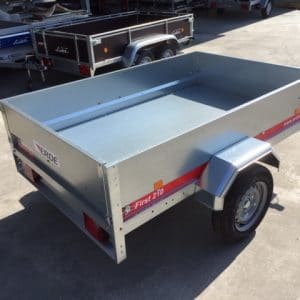 ERDE FIRST 210 – 205 x 129 x 36 cm – 1 essieu 750 kg – Roue jockey 48 mm