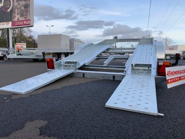 LIDER PORTE-VOITURE 39760 - 394 x 190 x 14 cm - PTAC 2500 KG avec cales et treuil – Image 5