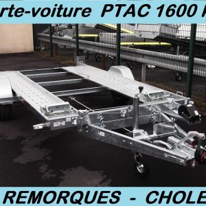 LIDER PORTE-VOITURE 39770 – 361 x 185 x 11 cm – PTAC 1600 kg – 1 essieu