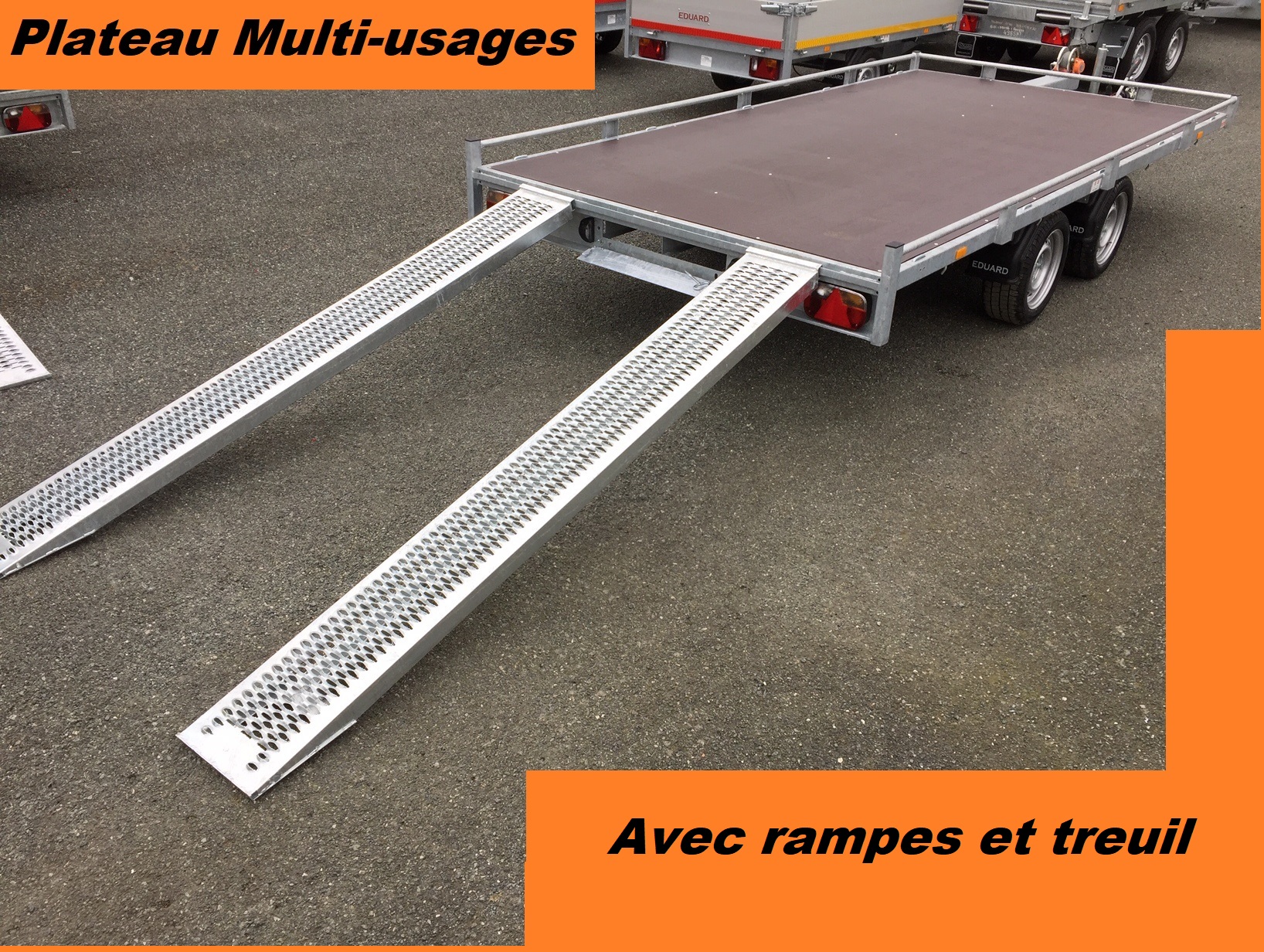 Support de treuil et attelage de remorque multi