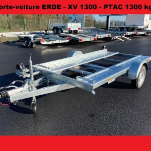 Porte-voiture Erdé Expert PTAC 1300 kg – avec paire de cales + Treuil