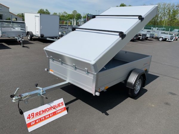 SARIS Mc Alu Confort 255 133 750 1 + Couvercle + barres - PTAC 750 kg sans frein