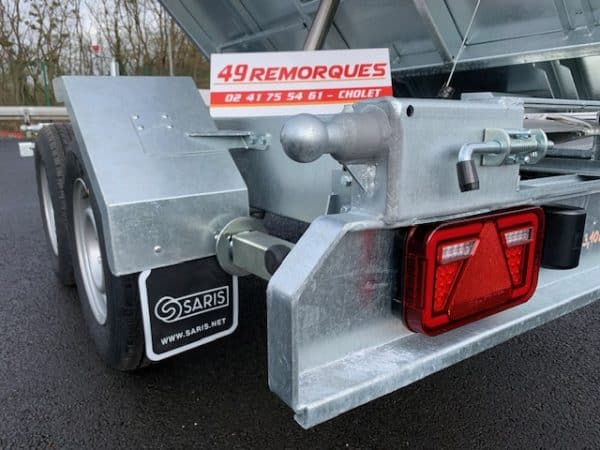 TRIBENNE SARIS K3 310 176 3500 2 HDS E - PTAC 3500 kg - Electrique +manuelle + rampes + Béquilles + Eclairage LED – Image 5